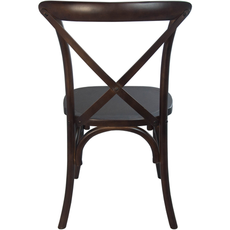 Flash Furniture Advantage Walnut X-Back Chair, PK2 X-BACK-W-2